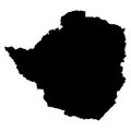 Territory of Zimbabwe. White background. Vector illustration.