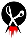 Terror scissors icon Royalty Free Stock Photo