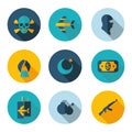 Terrorism flat icons