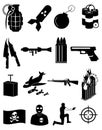Terrorism icons set Royalty Free Stock Photo