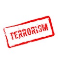 Terrorism red rubber stamp isolated on white. Royalty Free Stock Photo