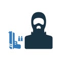 Terrorism, terrorist icon / vector graphics