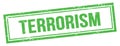 TERRORISM text on green grungy vintage stamp