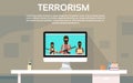 Terrorist Group Television Information Terrorism Concept