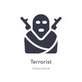 terrorist icon. isolated terrorist icon vector illustration from insurance collection. editable sing symbol can be use for web Royalty Free Stock Photo