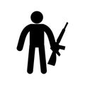 Terrorist  icon or logo isolated sign symbol vector illustration Royalty Free Stock Photo