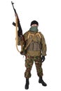 Terrorist with kalashnikov rifle