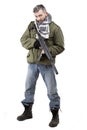Terrorist with rifle Royalty Free Stock Photo