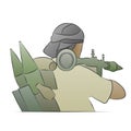 Terrorist with RPG rocket launcher Royalty Free Stock Photo