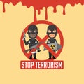 Terrorists Blood Prohibitory Sign