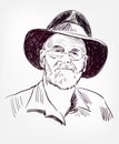 Terry Pratchett vector sketch illustration portrait