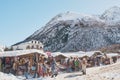 Tourist market in the Cheget glade, Elbrus region, Kabardino-Balkaria, Russia