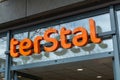 Terstal logo sign above the entrance shop.