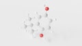 tert-butylhydroquinone molecule 3d, molecular structure, ball and stick model, structural chemical formula food preservative e319
