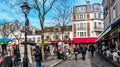 Tertre Square  in Paris Royalty Free Stock Photo