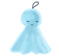 Teru bozo rain doll bored sad hanging charm character illustration hand drawing