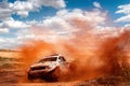 Paraguayan driver Blas Zapag and his codriver Juan Jose Sanchez in a Ford Ranger Royalty Free Stock Photo