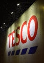 Tesco logo on supermarket sign Royalty Free Stock Photo