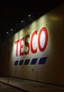 Tesco logo on supermarket sign Royalty Free Stock Photo