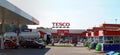 Tesco and petrol station panorama