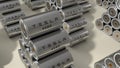 4680 Tesla battery array, High-capacity li-ion accumulator cell modules, tables cell, mass production Electric Car batteries,