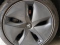 Tesla car wheel detail