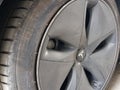 Tesla car wheel detail