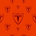 Tesla car emblem