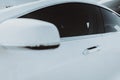 Tesla Car Side View. Automobile Design Concept.