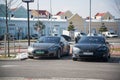 Tesla cars parking on parking lot in Parndorf, Austria