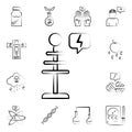 Tesla coil icon. Mad science icons universal set for web and mobile