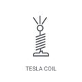 Tesla coil icon. Trendy Tesla coil logo concept on white backgro