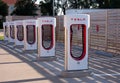 Tesla Electric Car Charging Station Royalty Free Stock Photo