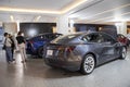 Tesla electric cars display on the showroom in the shopping mall, Bangkok