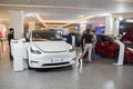 Tesla electric cars display on the showroom in the shopping mall, Bangkok