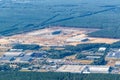 Tesla Gigafactory Berlin Brandenburg Giga Factory construction site aerial view photo Royalty Free Stock Photo