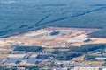 Tesla Gigafactory Berlin Brandenburg Giga Factory construction site aerial view photo Royalty Free Stock Photo