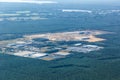 Tesla Gigafactory Berlin Brandenburg Giga Factory construction site aerial view photo Royalty Free Stock Photo