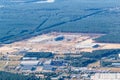 Tesla Gigafactory Berlin Brandenburg Giga Factory construction site aerial view photo Royalty Free Stock Photo