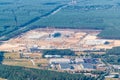Tesla Gigafactory Berlin Brandenburg Giga Factory construction site aerial view photo Royalty Free Stock Photo
