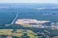 Tesla Gigafactory Berlin Brandenburg Giga Factory construction site aerial view photo Royalty Free Stock Photo