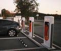 Tesla Model Y charging at the Nurburgring, Germany Royalty Free Stock Photo