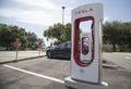 Tesla recharging station on Florida Turnpike Royalty Free Stock Photo