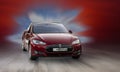 Tesla red car. Royalty Free Stock Photo