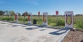 Tesla Supercharger in Flatonia, Texas, USA