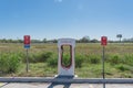 Tesla Supercharger in Flatonia, Texas, USA