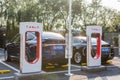Tesla Supercharger station in Beijing, China Royalty Free Stock Photo