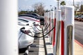 Tesla charging station pumps