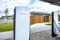 Tesla-Supercharger v4 Lounge Gigafactory Berlin-Brandenburg in Europe, Environmental conservation, sustainable and efficient