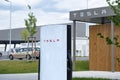 Tesla-Supercharger v4 Lounge Gigafactory Berlin-Brandenburg in Europe, Environmental conservation, sustainable and efficient